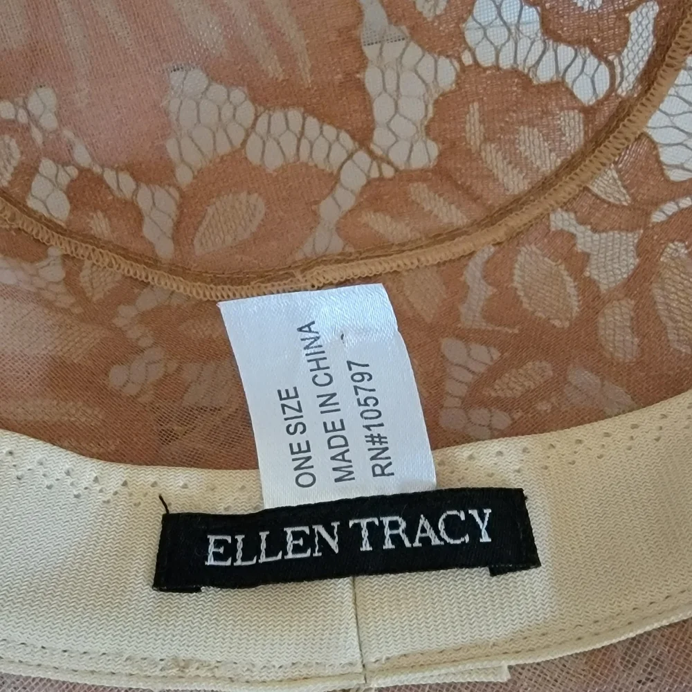 Ellen Tracy | Lace Leaf prin sewn hat